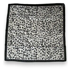 Black White Cheetah Scarf Unisex Headscarf Tied 35” X 35” Scarve